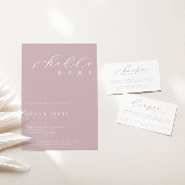 Hello Baby Modernes Script Minimalistisch Baby Dus Einladung