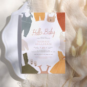 Hello Baby | Niedlich Boho Clothes Girl Babydusche Einladung