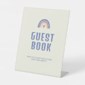 Hello Baby Niedlich Boho Gästebuch Babydusche Sockelschild (Vorderseite)