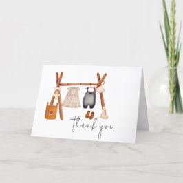 Hello Baby | Niedlich Boho Kleidung Kinderdusche Dankeskarte