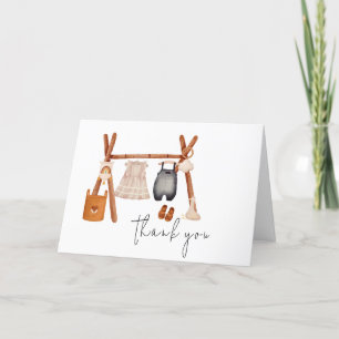 Hello Baby Niedlich Boho Kleidung Kinderdusche Dankeskarte