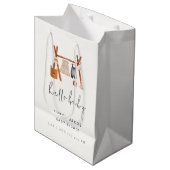 Hello Baby | Niedlich Boho Kleidung Kinderdusche Mittlere Geschenktüte (Vorderseite Schrägansicht)