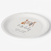 Hello Baby | Niedlich Boho Kleidung Kinderdusche Pappteller (Schrägansicht)