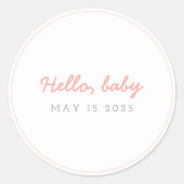 Hello Baby Peach Sticker (Vorderseite)