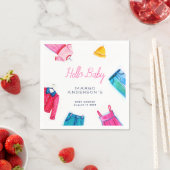 Hello Baby Pink Blue Kleidung Baby Dusche Serviette (Beispiel)