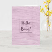 Hello Baby Pink Karte (Gelbe Blume)