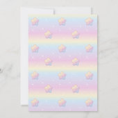 Hello Baby Rainbow Custom Foto Geburtserklärung Einladung (Rückseite)