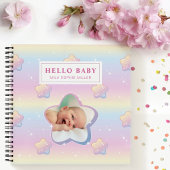 Hello Baby Rainbow Custom Foto Notizblock