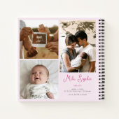 Hello Baby Rainbow Gingham Custom Foto Notizblock (Rückseite)