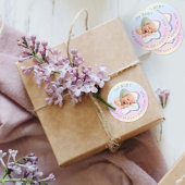 Hello Baby Rainbow und Star Custom Foto Runder Aufkleber