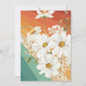 Hello Baby | Retro Daisy Rainbow Baby Show Einladung (Rückseite)