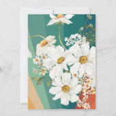 Hello Baby | Retro Daisy Rainbow Baby Show Einladung (Rückseite)