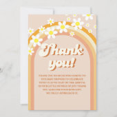  Hello Baby - Retro Groovy Baby Shower Dankeskarte (Vorderseite)