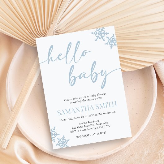 Hello Baby Shower Invitation Einladung