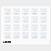 Hello Baby Shower Quadratischer Aufkleber (Blatt)