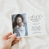 Hello Baby Simple Script Foto Geburtserklärung Ankündigung
