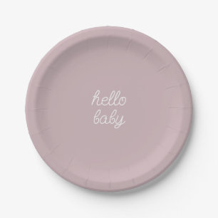 Hello Baby Sip and See and Baby Shower Party Plate Pappteller