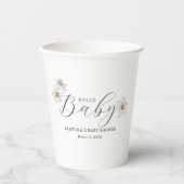 Hello Baby Spring Baby Dusche Willkommen Pappbecher (Vorderseite)