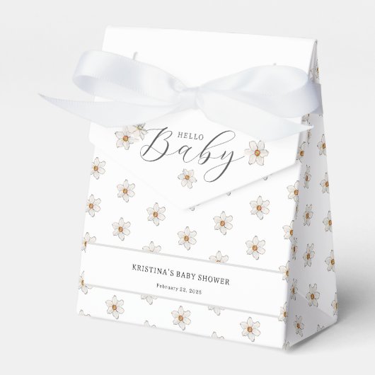 Hello Baby Spring Daffodil Baby Dusche Geschenkschachtel (Vorderseite)