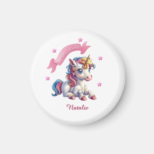 Hello Baby Unicorn Magnet (Vorne)