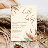 Hello Baby Wildblume Kinderdusche Einladung