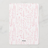 Hello Baby Wildflower Baby Shower Invitation Einladung (Rückseite)