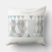 Hello Baby World Abstrakt Triangle Kissen (Vorderseite)