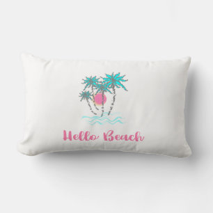Hello Beach Tropical Summer Unique Lendenkissen