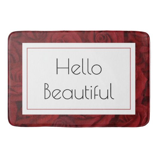 Hello Beautiful Bath Mat Badematte (Vorderseite)
