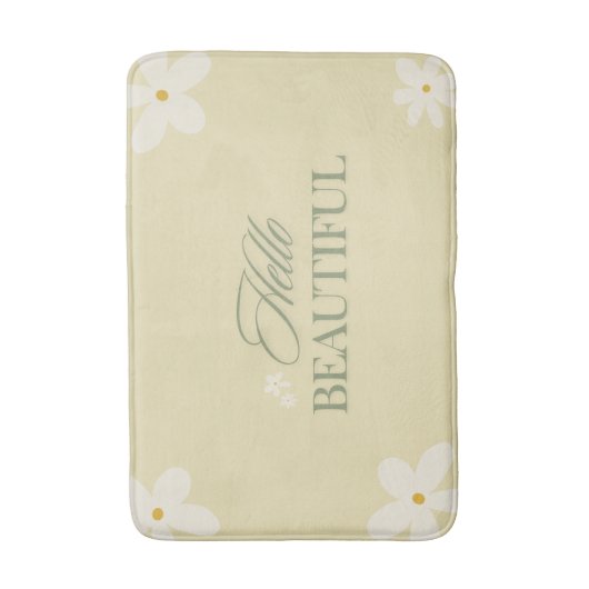 Hello Beautiful Bath Mat Badematte (Vorderseite Vertikal)