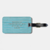 Hello Beautiful Blue Gold Striping Gepäckanhänger (Rückseite horizontal)