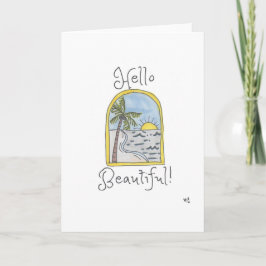 Hello Beautiful Card Dankeskarte