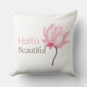 Hello Beautiful Elegant Throw Kissen (Vorderseite)