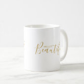 Hello Beautiful Gold Script Chic Tasse (VorderseiteRechts)
