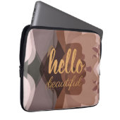 "Hello Beautiful" Laptopschutzhülle (Vorne Rechts)