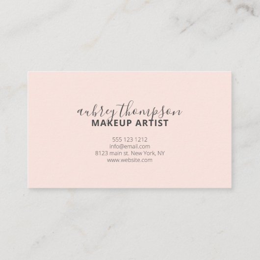 Hello Beautiful Minimalistisch Handwriting Calligr Visitenkarte (Rückseite)