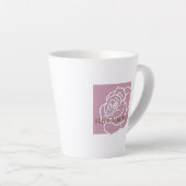 Hello Beautiful - Modern Chic Pink Rose Latte Tass Milchtasse (Rechte Ecke)