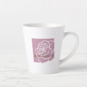 Hello Beautiful - Modern Chic Pink Rose Latte Tass Milchtasse (Rechts)