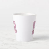 Hello Beautiful - Modern Chic Pink Rose Latte Tass Milchtasse (Vorderseite)