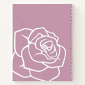 Hello Beautiful - Modern Chic Pink Rose Notebook Notizblock (Rückseite)