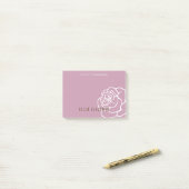 Hello Beautiful - Modern Chic Pink Rose Post-it Klebezettel (Auf Schreibtisch)