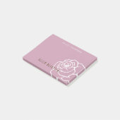 Hello Beautiful - Modern Chic Pink Rose Post-it Klebezettel (angewinkelt)