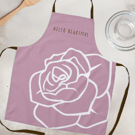 Hello Beautiful - Modern Chic Pink Rose Schürze