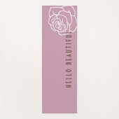 Hello Beautiful - Modern Pink Rose Blume Yogamatte (Vorderseite)