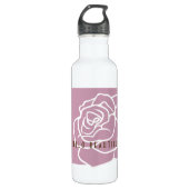 Hello Beautiful - Modern Pink Rose Custom Edelstahlflasche (Vorderseite)