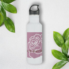 Hello Beautiful - Modern Pink Rose Custom Edelstahlflasche