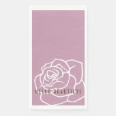 Hello Beautiful - Modern Pink Rose Serviette (Vorderseite)