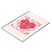 Hello Beautiful Pink Heart Notizblock (Linke Seite)