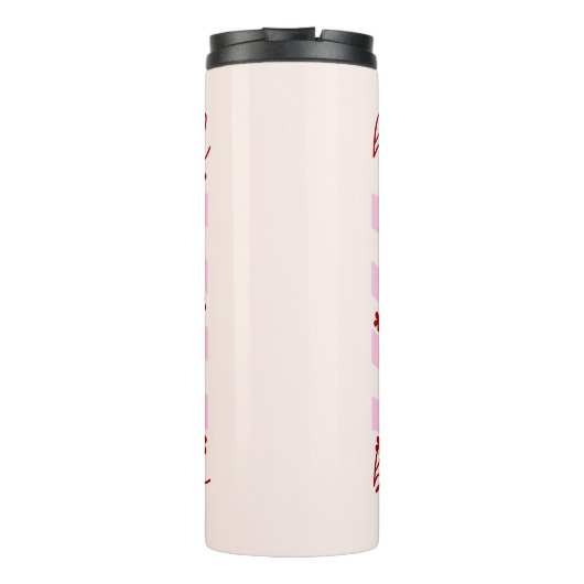 Hello Beautiful Pink Heart Thermosbecher (Rückseite)