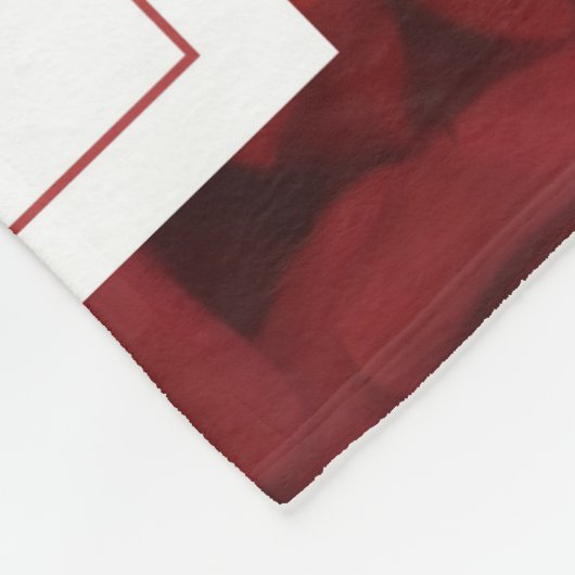 "Hello Beautiful"-Rote Rose Fleecedecke (Ecke)